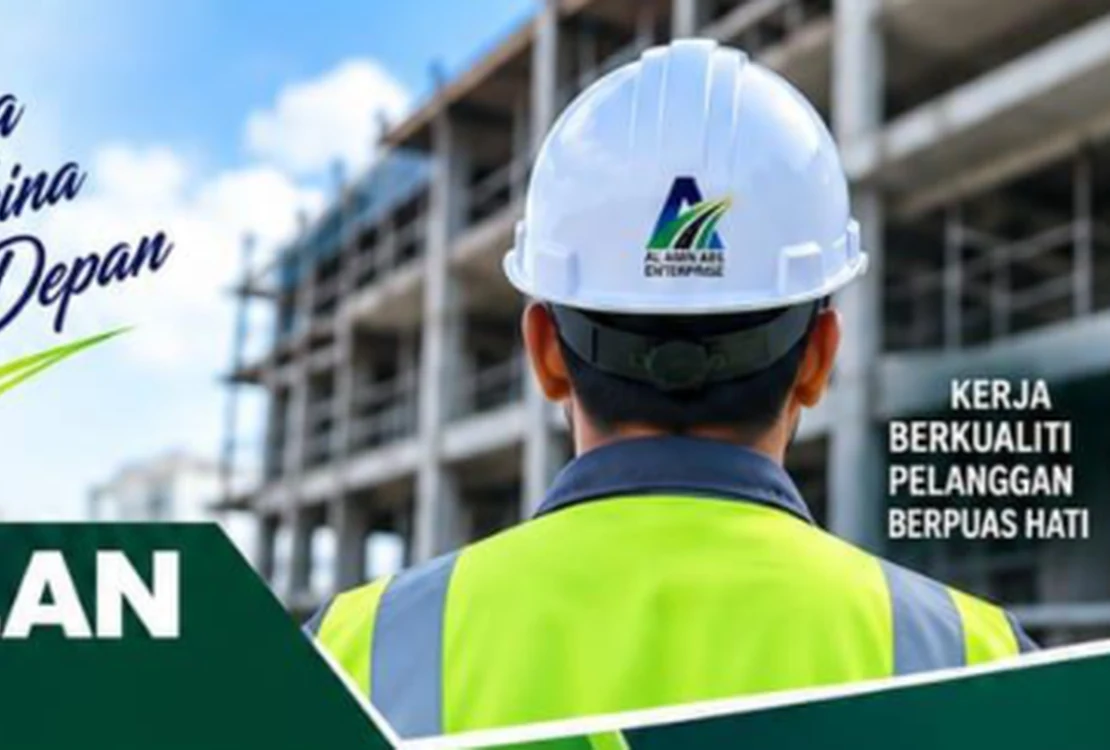 Petugas keselamatan di kawasan tapak pembinaan