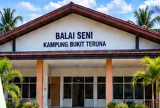 Dokumentasi visual Baik pulih Balai Seni Kampung Bukit Teruna